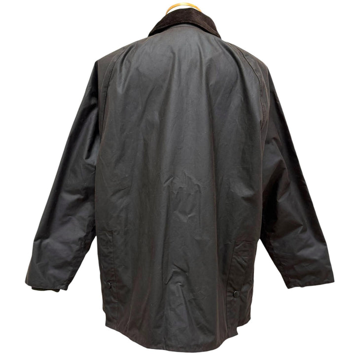 Great Barbour coat BEDALE Oiled wax jacket Dark brown cotton mens 42