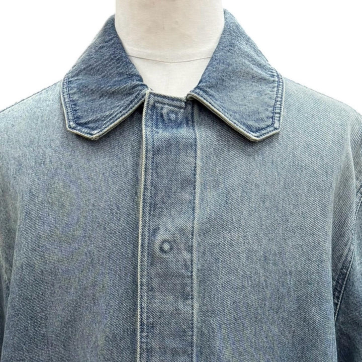Excellent LOUIS VUITTON Denim Jacket MONOGRAM DENIM WORK S/S SHIRT Indigo mens L