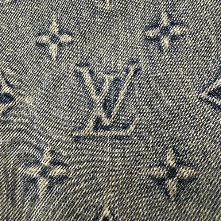 Excellent LOUIS VUITTON Denim Jacket MONOGRAM DENIM WORK S/S SHIRT Indigo mens L