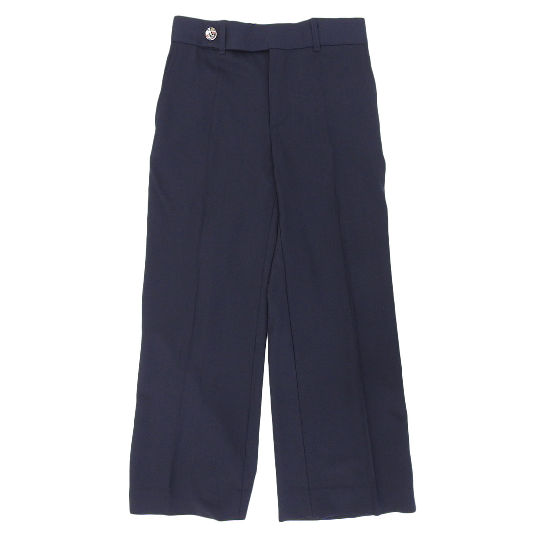 Excellent Chloe Pants Center-creased wide-leg slacks Navy Women 38 CHC22SPAU6