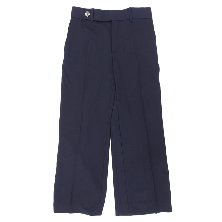 Excellent Chloe Pants Center-creased wide-leg slacks Navy Women 38 CHC22SPAU6