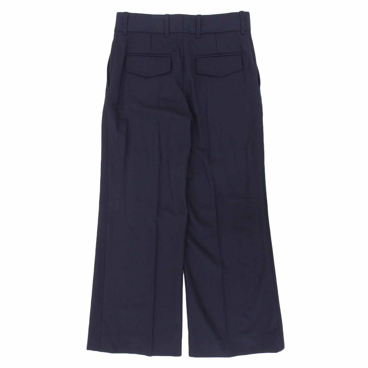Excellent Chloe Pants Center-creased wide-leg slacks Navy Women 38 CHC22SPAU6