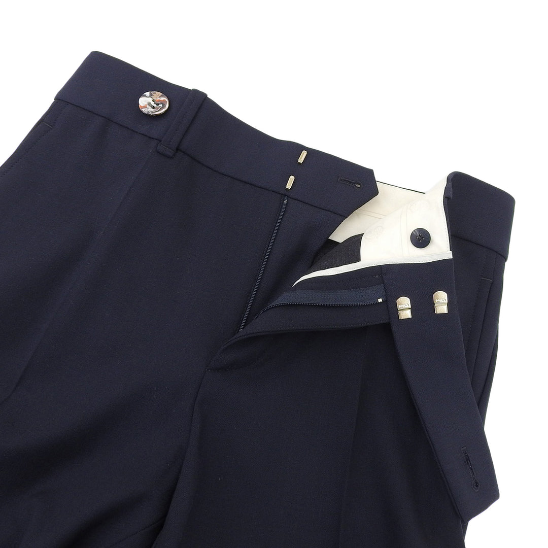 Excellent Chloe Pants Center-creased wide-leg slacks Navy Women 38 CHC22SPAU6