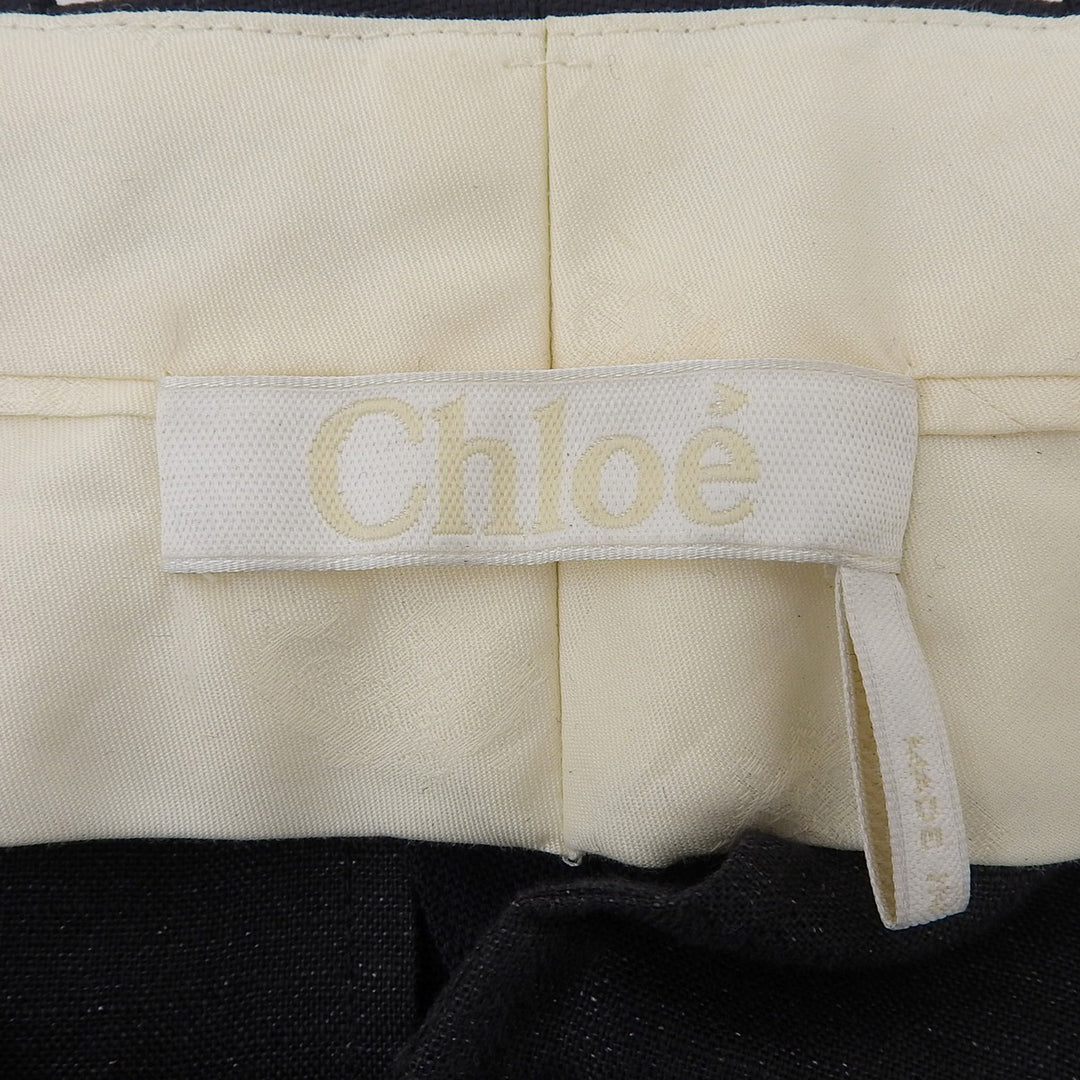 Excellent Chloe Pants Center-creased wide-leg slacks Navy Women 38 CHC22SPAU6