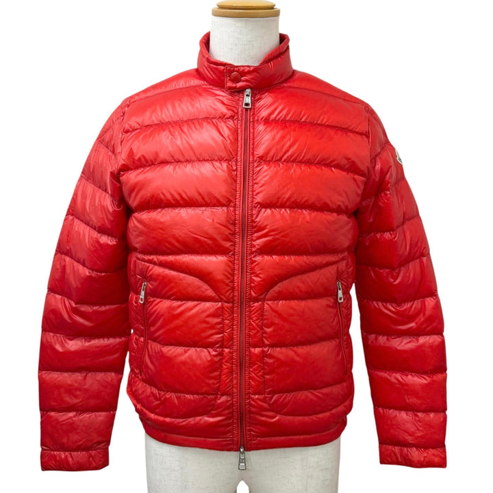 Excellent MONCLER Down jacket ACORUS GIUBBOTTO Logo Patch Light Red
