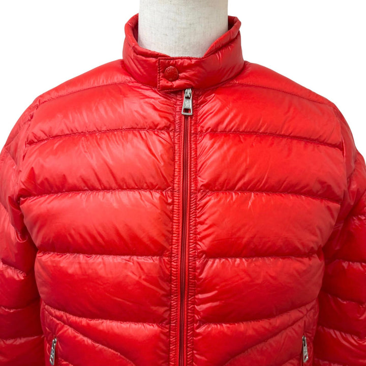 Excellent MONCLER Down jacket ACORUS GIUBBOTTO Logo Patch Light Red