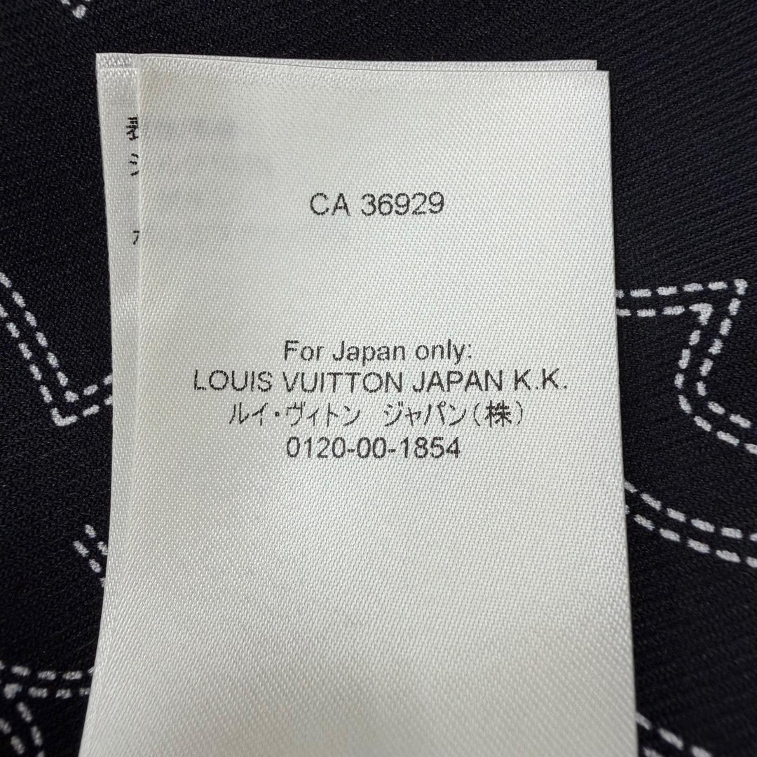 Excellent LOUIS VUITTON Short sleeve shirt black silk mens S