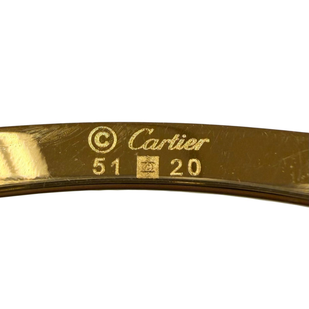 Excellent Cartier Glasses Trinity Wood Temple Oval gold Wood mens