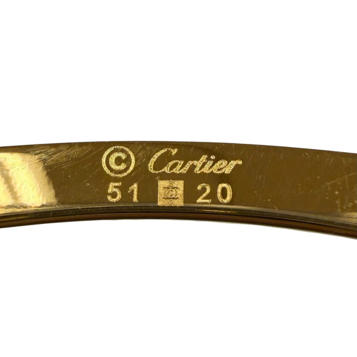 Excellent Cartier Glasses Trinity Wood Temple Oval gold Wood mens