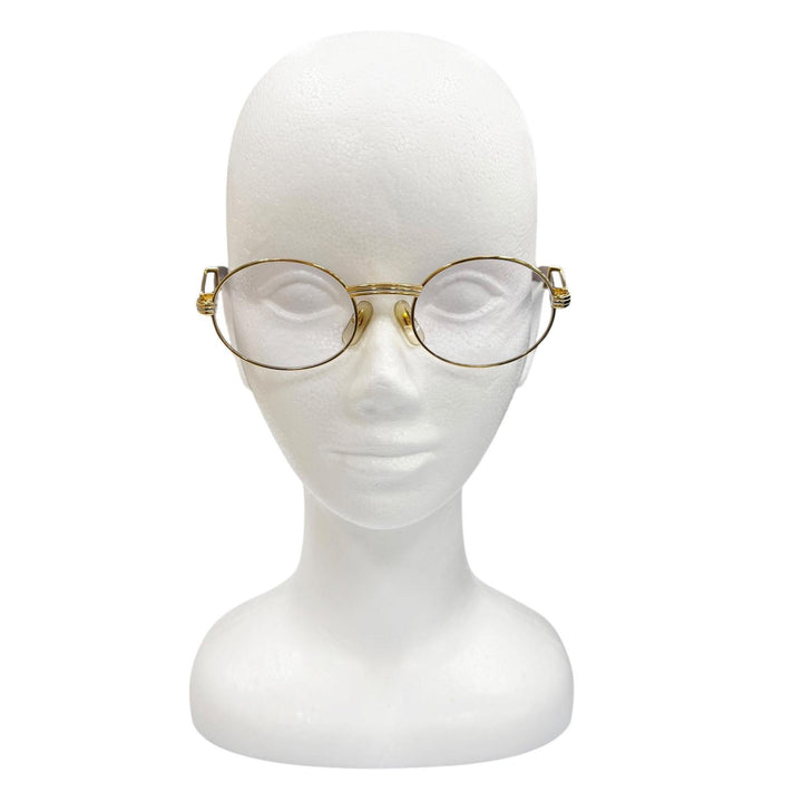 Excellent Cartier Glasses Trinity Wood Temple Oval gold Wood mens