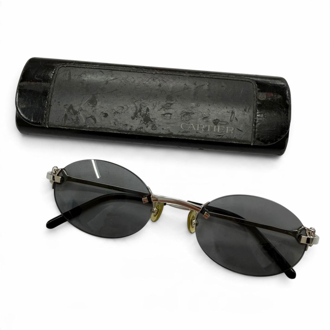 Great Cartier sunglasses Rimless Eyewear Silver mens