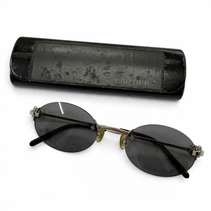 Great Cartier sunglasses Rimless Eyewear Silver mens
