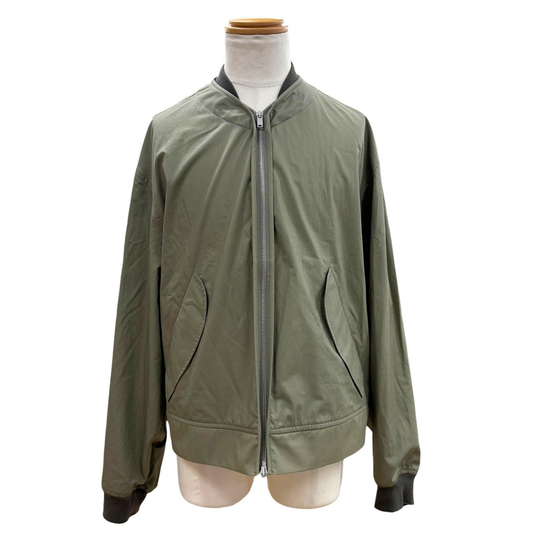 Great JIL SANDER Bomber jacket khaki cotton mens 50 JSUO420139