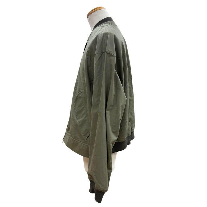 Great JIL SANDER Bomber jacket khaki cotton mens 50 JSUO420139