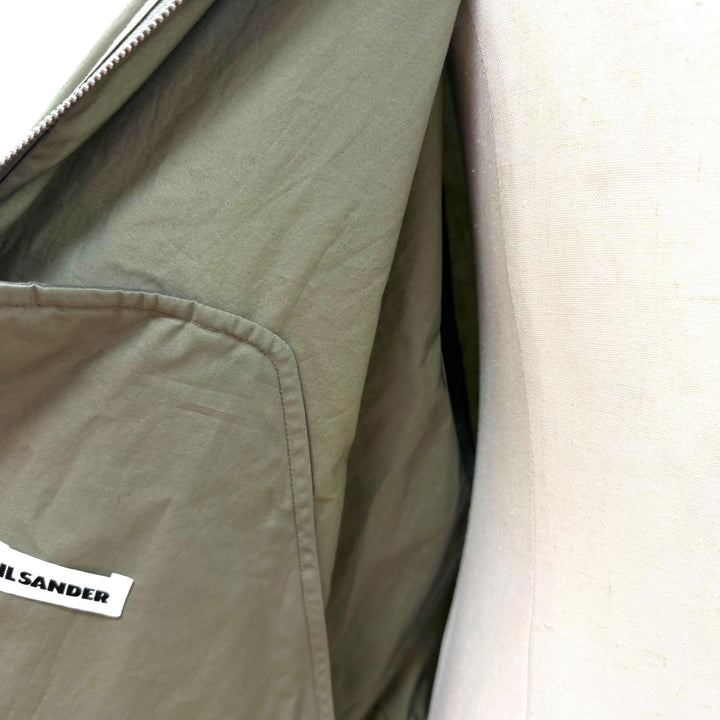 Great JIL SANDER Bomber jacket khaki cotton mens 50 JSUO420139