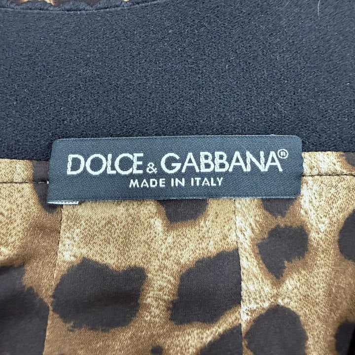 Excellent DOLCE&GABBANA Long skirt Leopard Pattern beige silk Women 38 F4AOBT