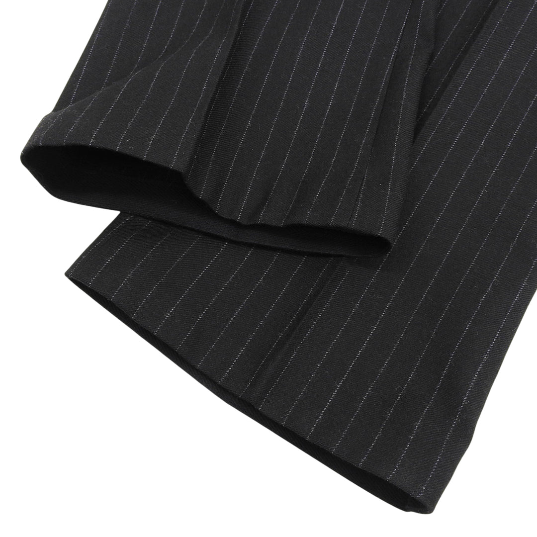 Excellent Sacai Pants Chalk Stripe pants Logo buttons, striped, flared black