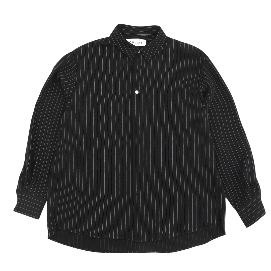 Excellent CULLNI Long sleeve shirt Logo buttons, stripe pattern 24-AW-002