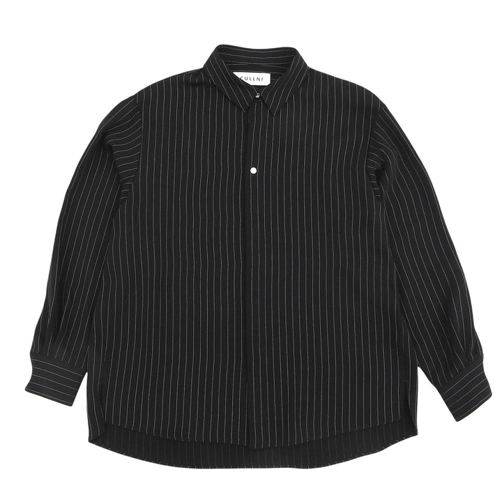 Excellent CULLNI Long sleeve shirt Logo buttons, stripe pattern 24-AW-002