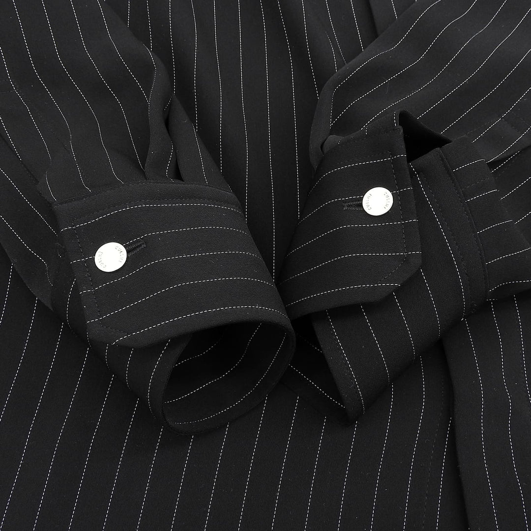 Excellent CULLNI Long sleeve shirt Logo buttons, stripe pattern 24-AW-002