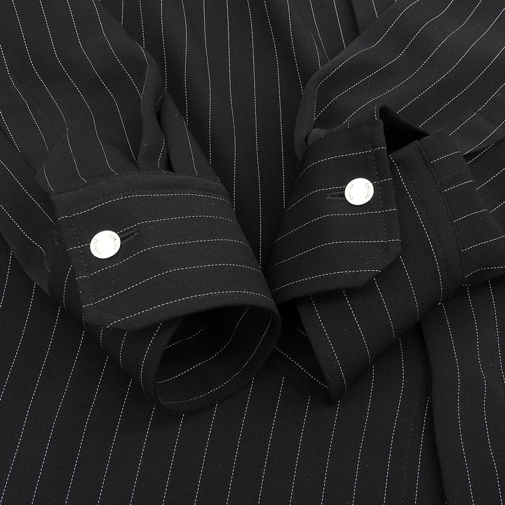 Excellent CULLNI Long sleeve shirt Logo buttons, stripe pattern 24-AW-002