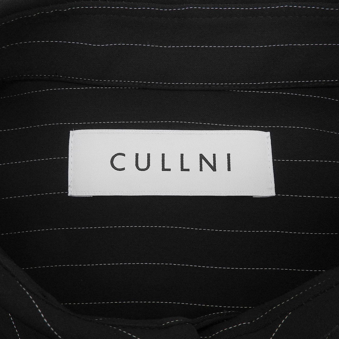 Excellent CULLNI Long sleeve shirt Logo buttons, stripe pattern 24-AW-002
