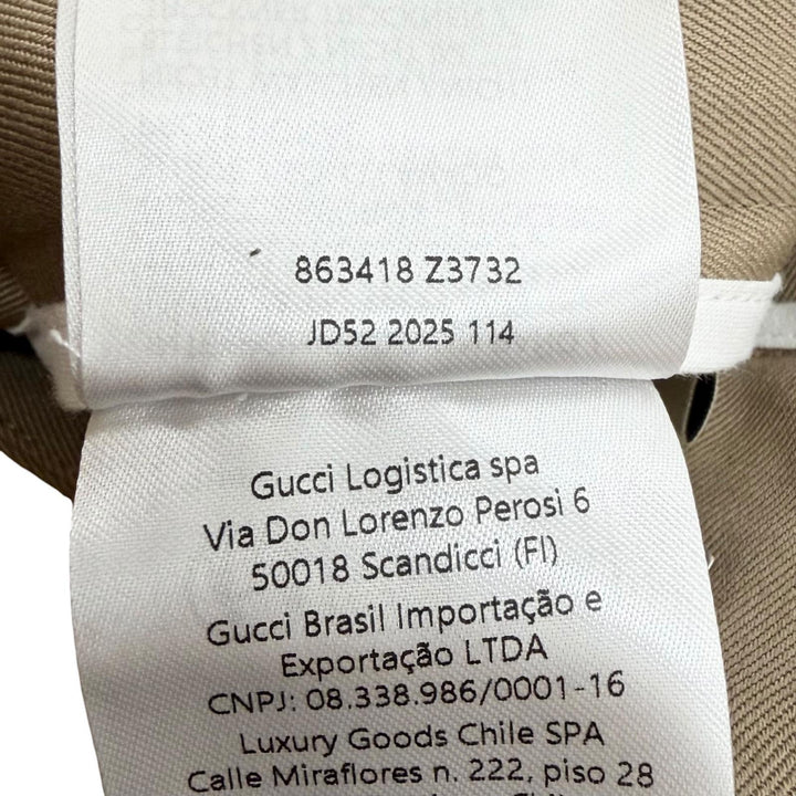 Pristine GUCCI Pants sideline chinos beige cotton mens 46 863418