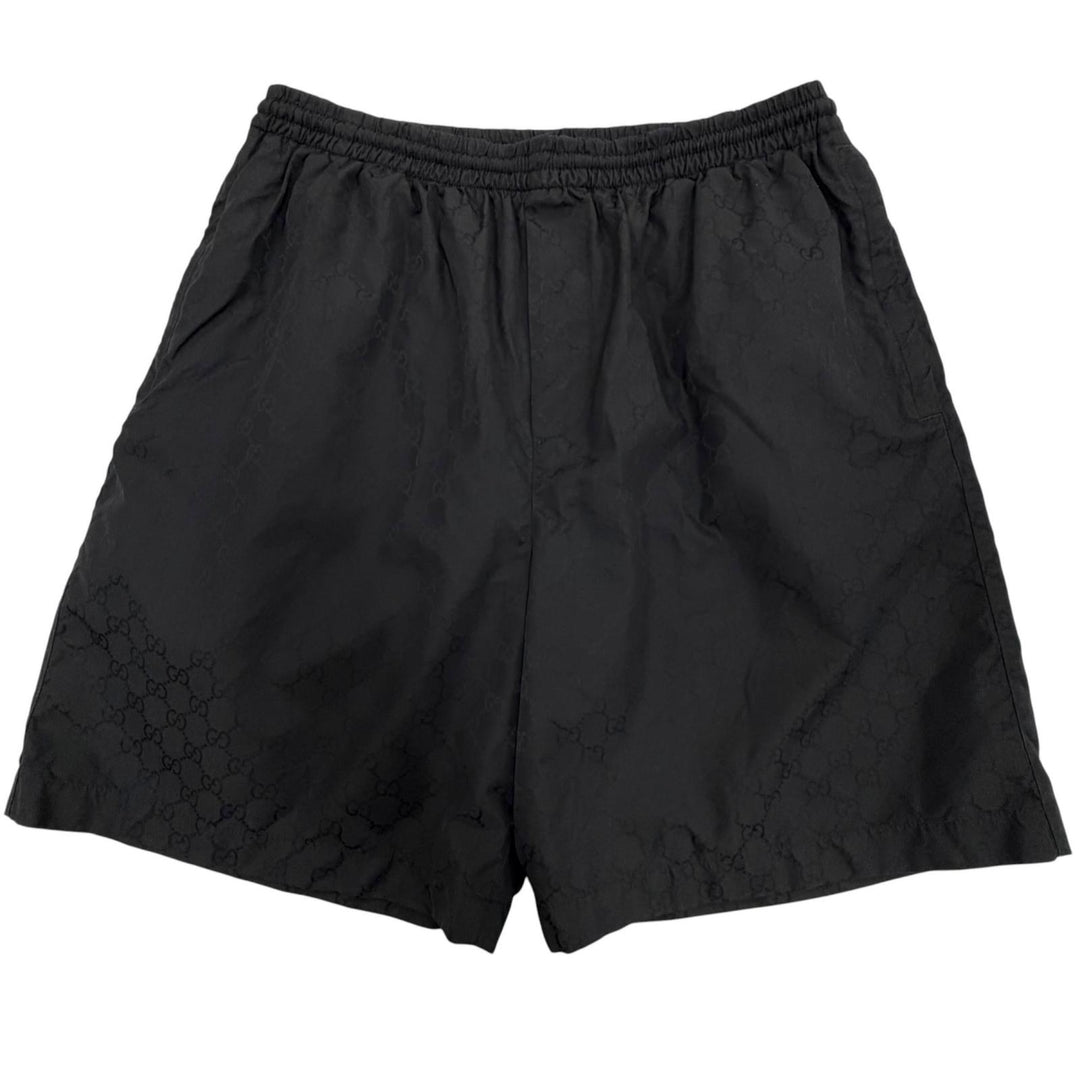 Great GUCCI Shorts GG Cotton Faille Shorts black Nylon mens 46 871784