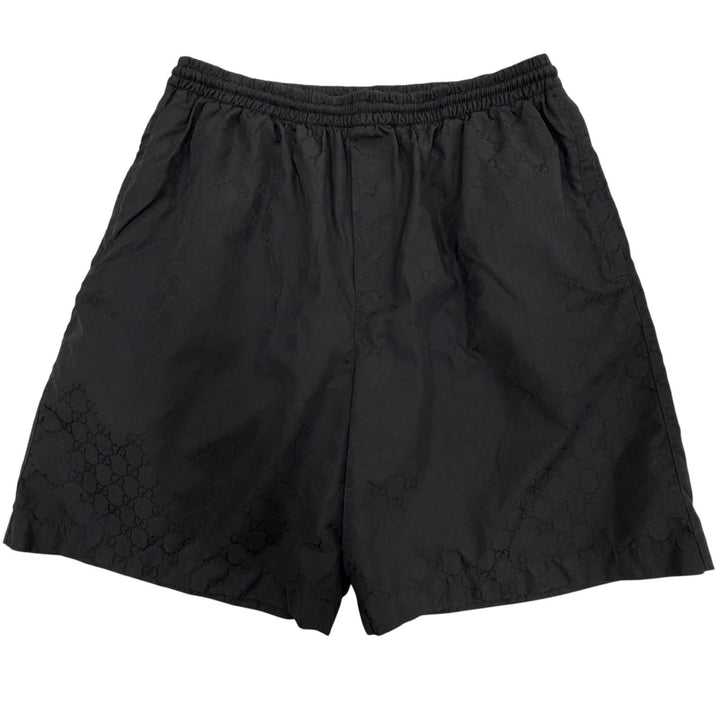 Great GUCCI Shorts GG Cotton Faille Shorts black Nylon mens 46 871784