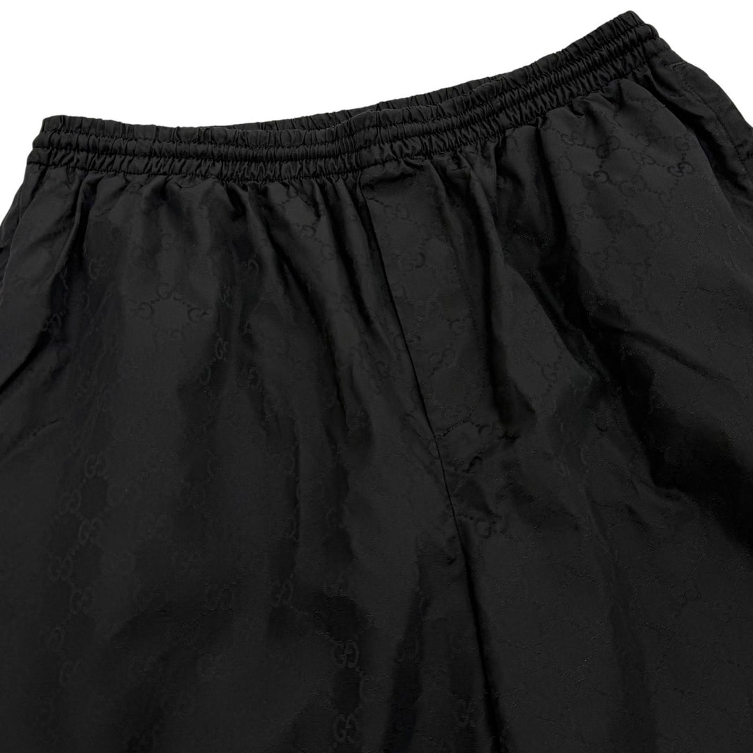 Great GUCCI Shorts GG Cotton Faille Shorts black Nylon mens 46 871784