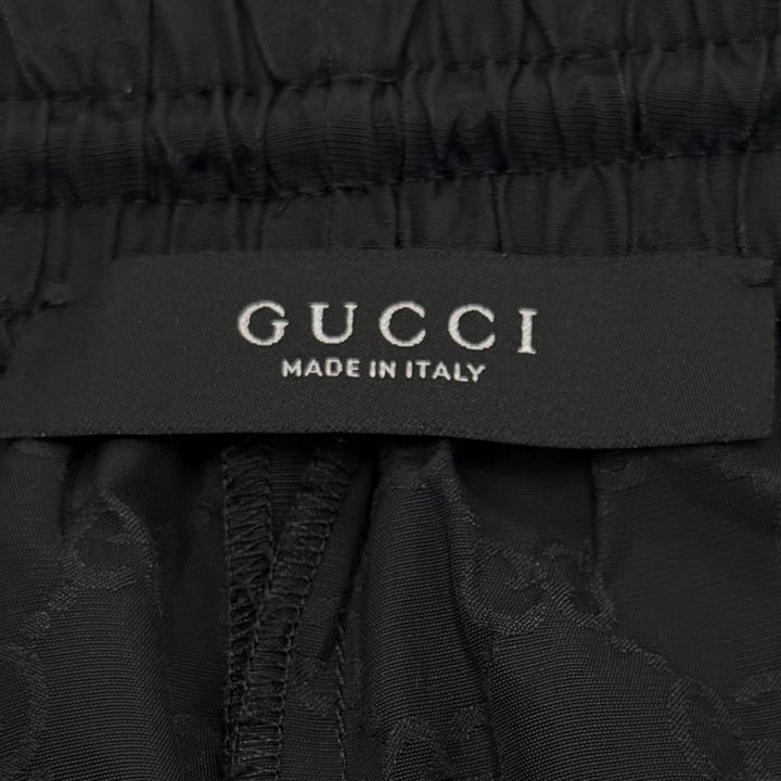 Great GUCCI Shorts GG Cotton Faille Shorts black Nylon mens 46 871784