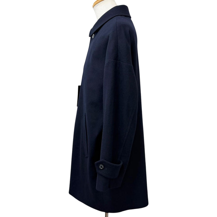 Pristine MACKINTOSH LONDON coat ROSLEY Light Melton Navy hair mens