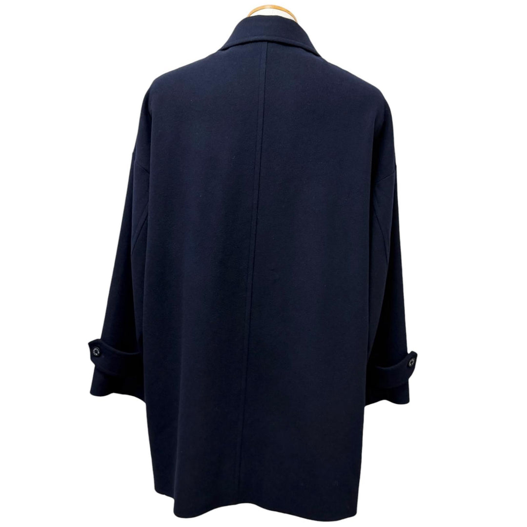 Pristine MACKINTOSH LONDON coat ROSLEY Light Melton Navy hair mens