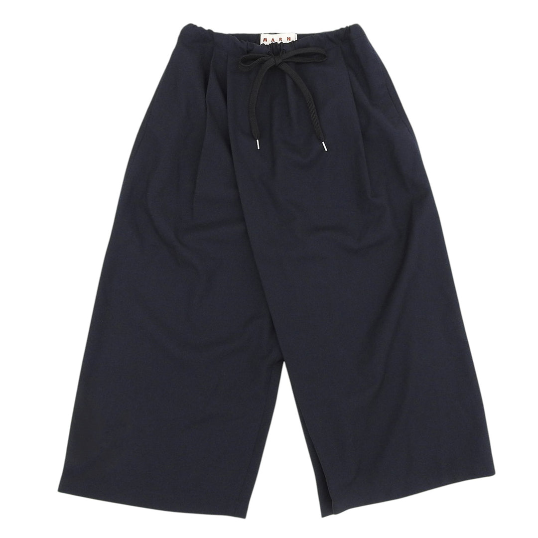 Excellent MARNI Pants Wrap design karate Navy wool Women 38 PAMA0074A0TW839