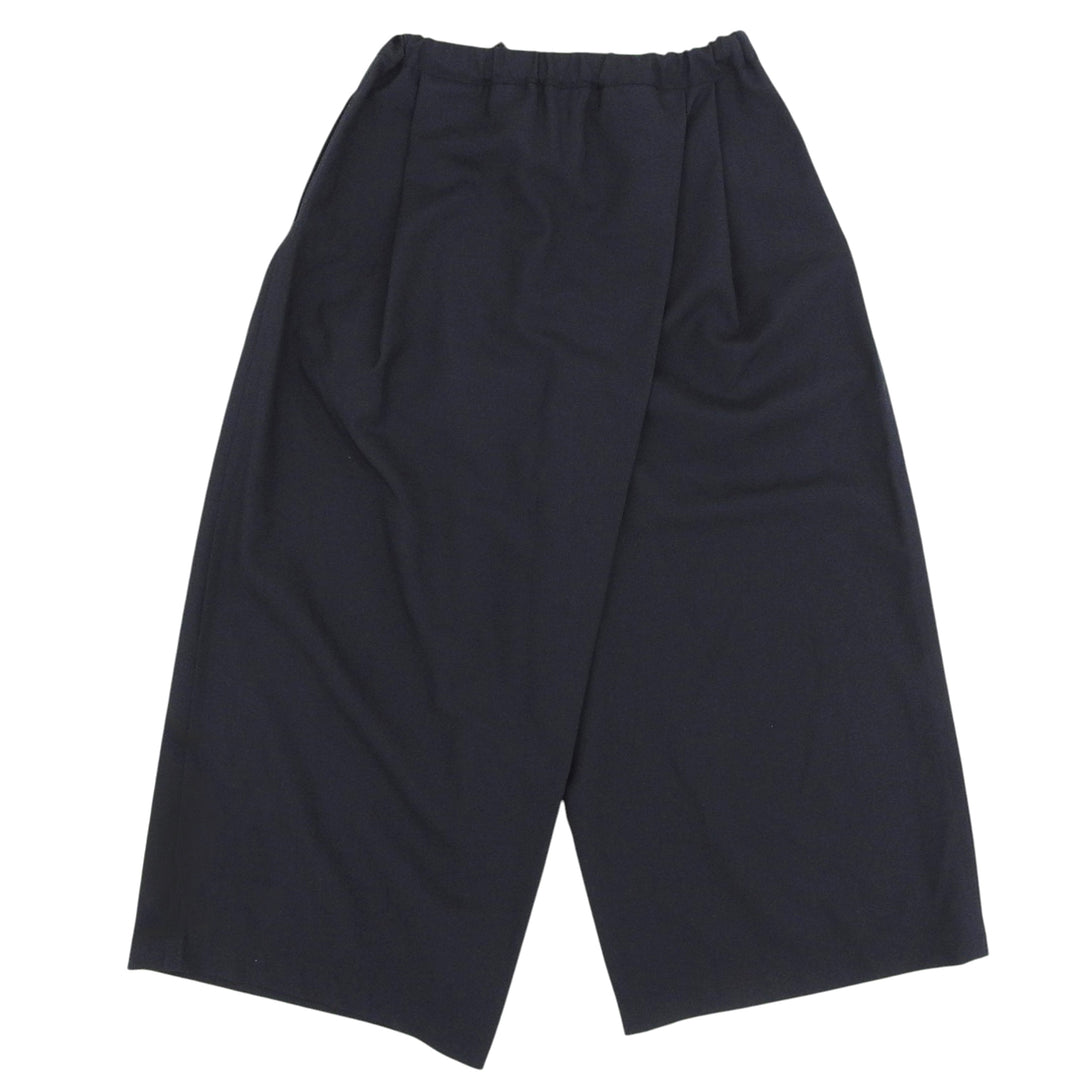 Excellent MARNI Pants Wrap design karate Navy wool Women 38 PAMA0074A0TW839