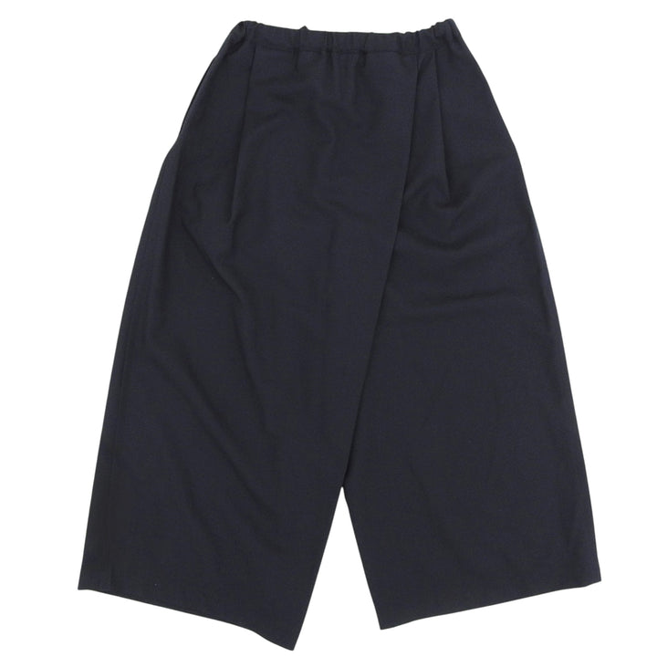 Excellent MARNI Pants Wrap design karate Navy wool Women 38 PAMA0074A0TW839