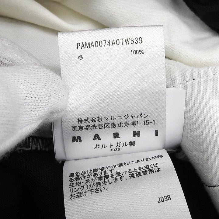 Excellent MARNI Pants Wrap design karate Navy wool Women 38 PAMA0074A0TW839