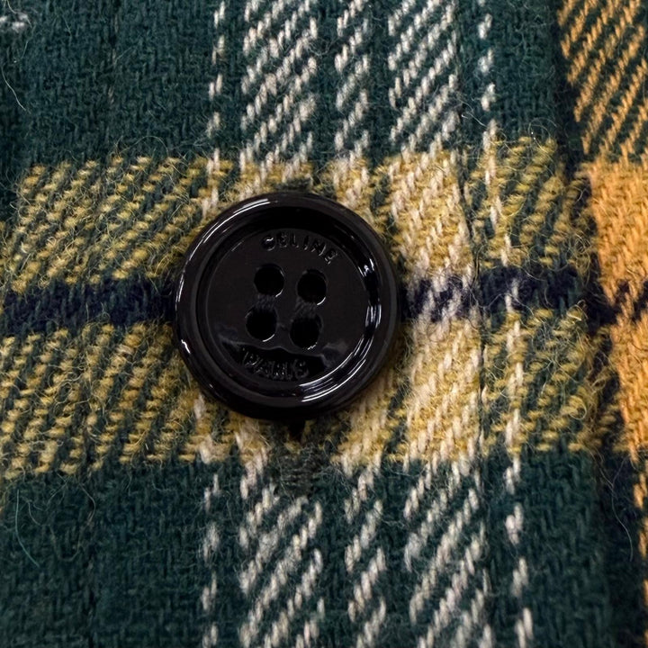 Pristine CELINE Long sleeve shirt Check Pattern Loose Lumberjack