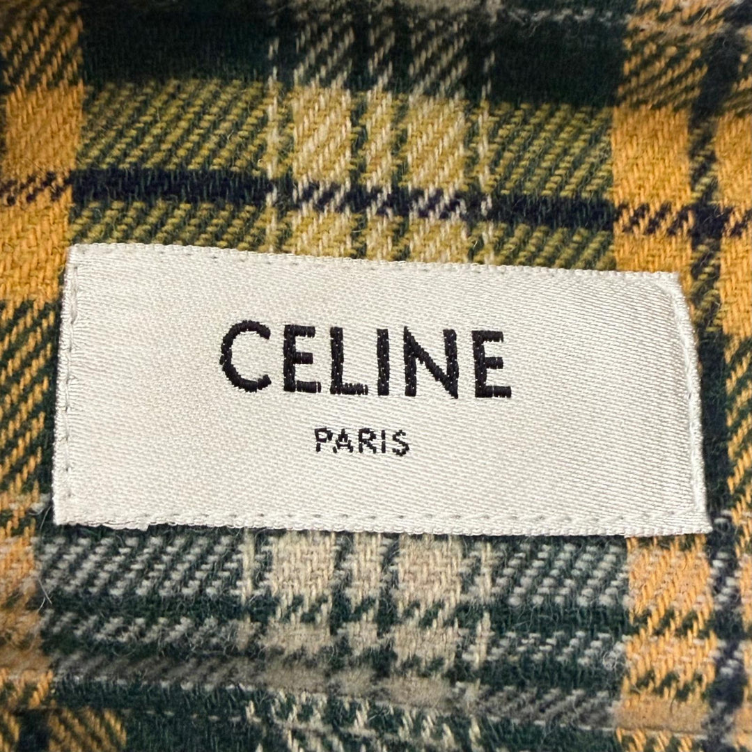 Pristine CELINE Long sleeve shirt Check Pattern Loose Lumberjack