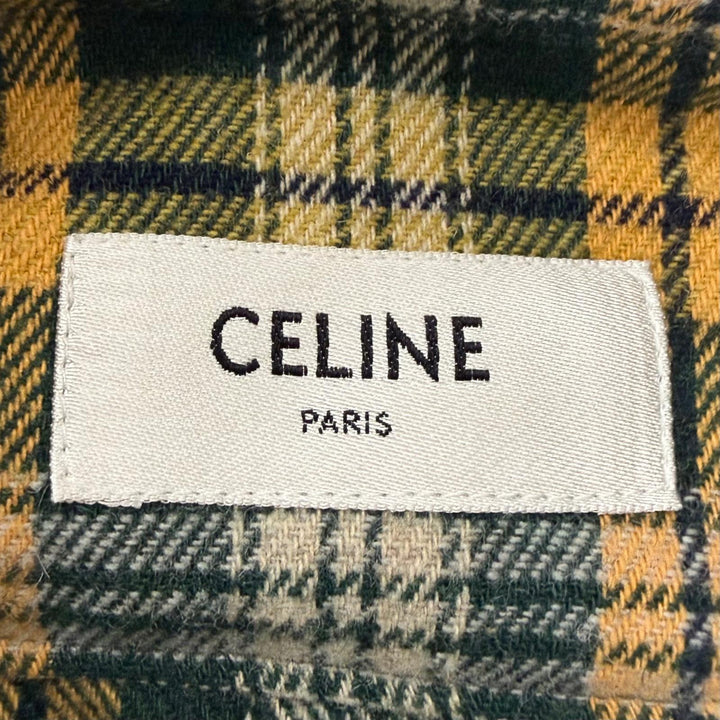 Pristine CELINE Long sleeve shirt Check Pattern Loose Lumberjack