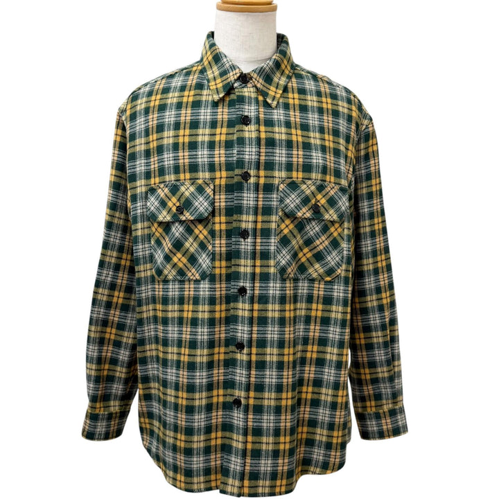 Pristine CELINE Long sleeve shirt Check Pattern Loose Lumberjack