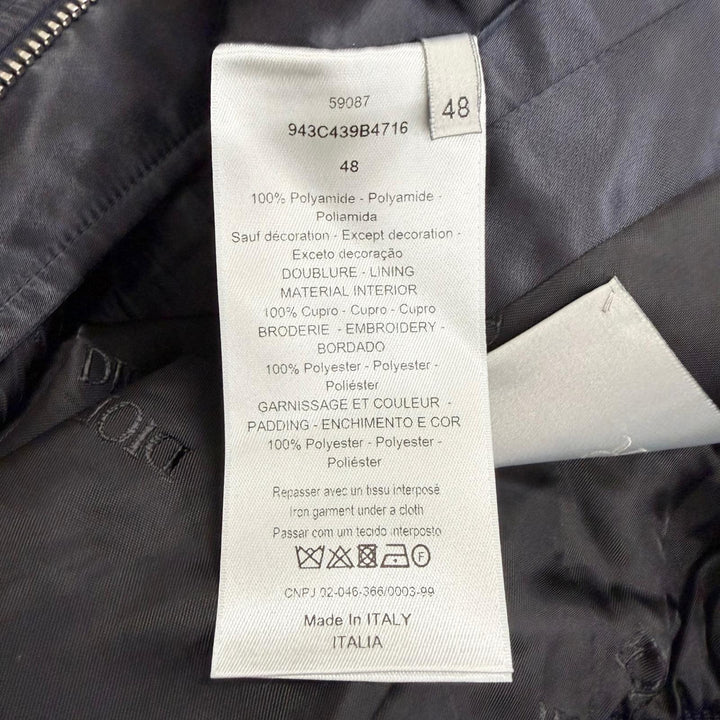 Excellent DIOR Bomber jacket ALEX FOXTON Saddle Pocket Back Logo Embroidery