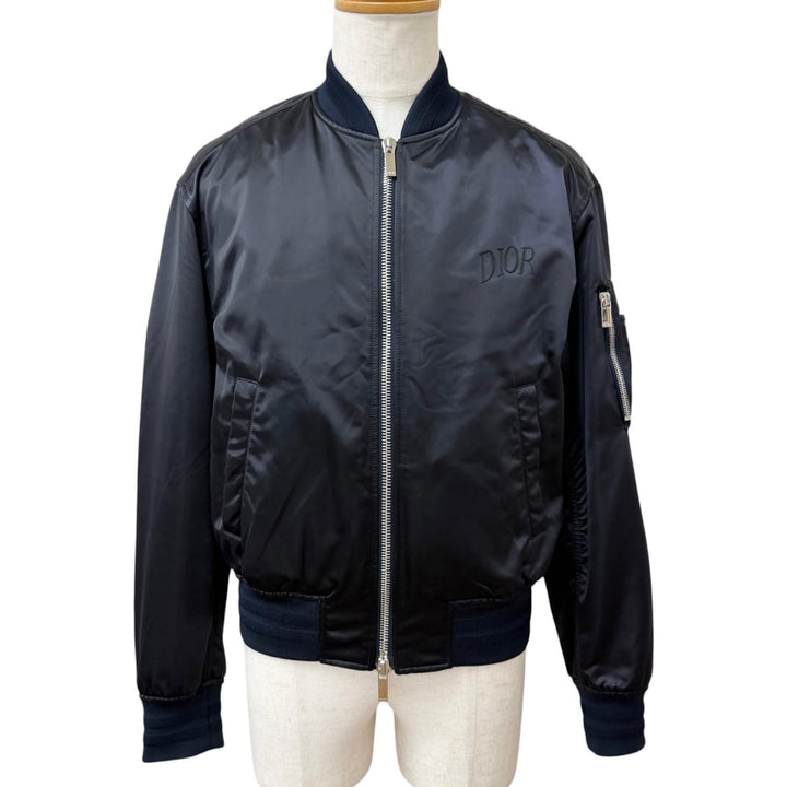 Excellent DIOR Bomber jacket ALEX FOXTON Saddle Pocket Back Logo Embroidery