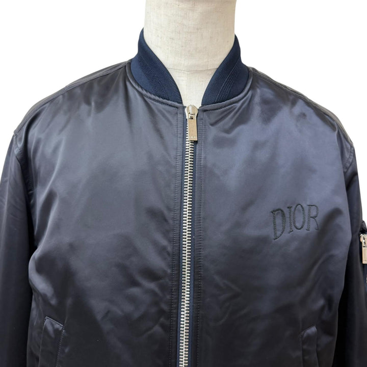 Excellent DIOR Bomber jacket ALEX FOXTON Saddle Pocket Back Logo Embroidery