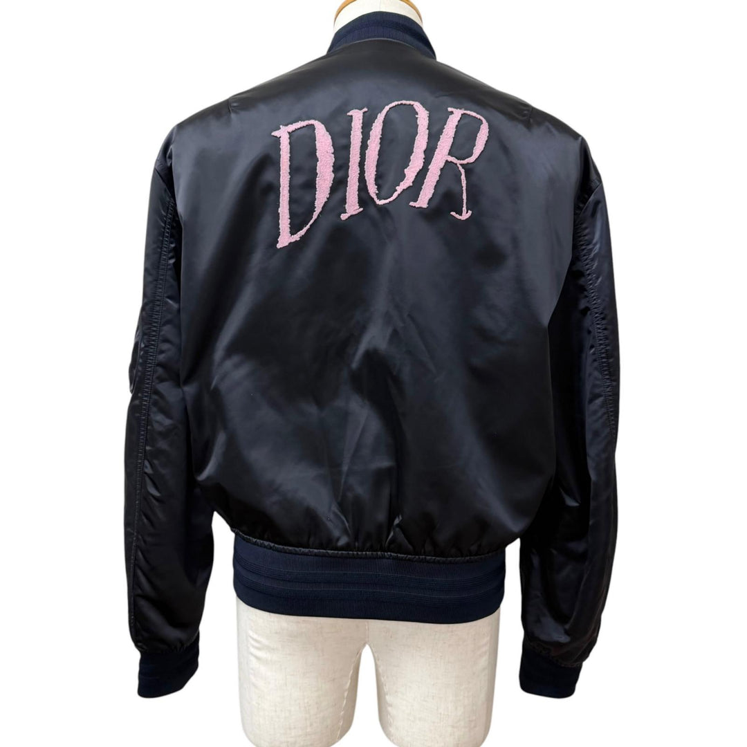 Excellent DIOR Bomber jacket ALEX FOXTON Saddle Pocket Back Logo Embroidery