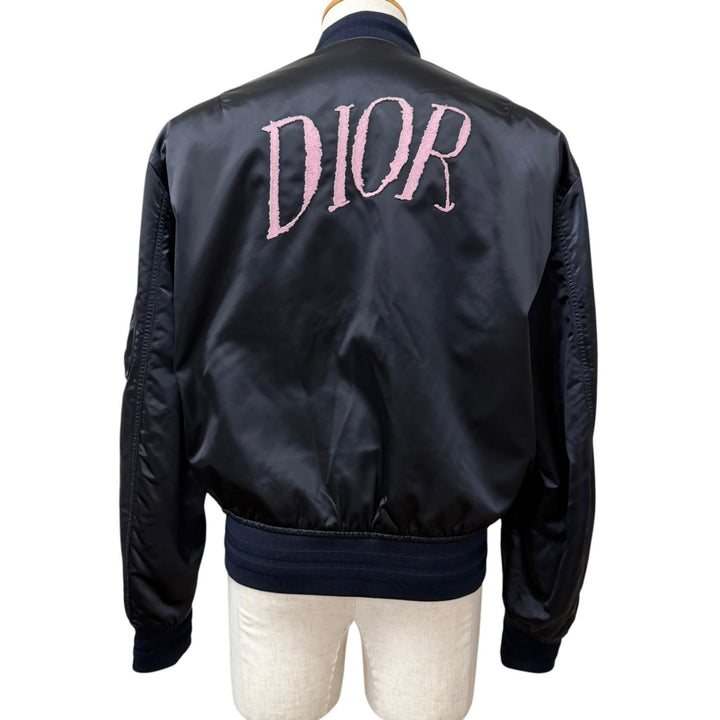 Excellent DIOR Bomber jacket ALEX FOXTON Saddle Pocket Back Logo Embroidery