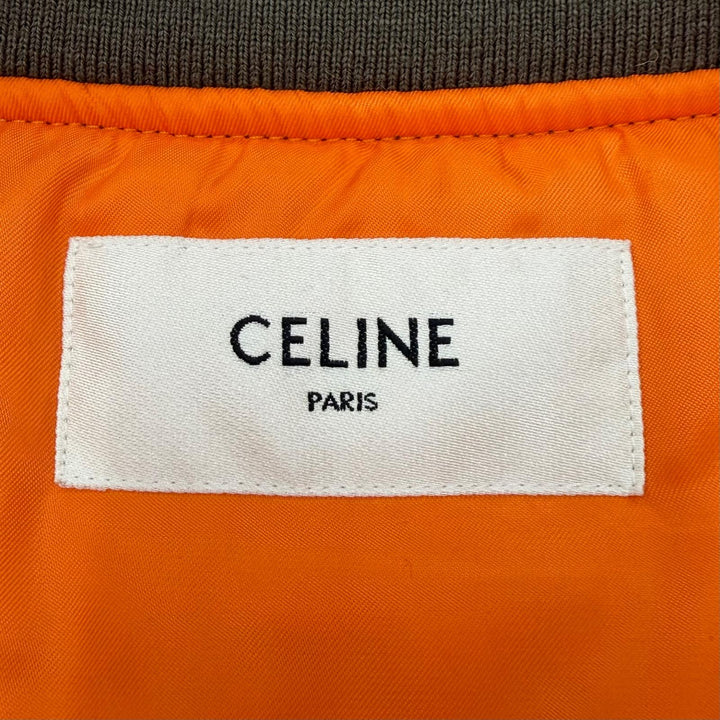 Pristine CELINE Bomber jacket LOGO BOMBER JACKET MA-1 khaki mens 50 2W426396E