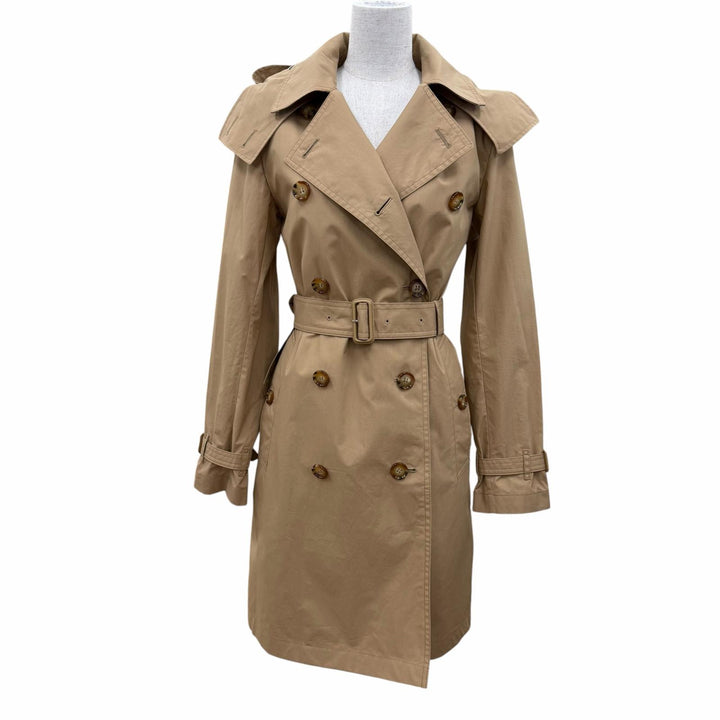 Pristine BURBERRY trench coat Lined with Nova Check Pattern, with hood 36