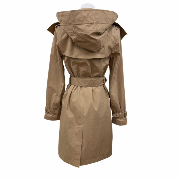 Pristine BURBERRY trench coat Lined with Nova Check Pattern, with hood 36
