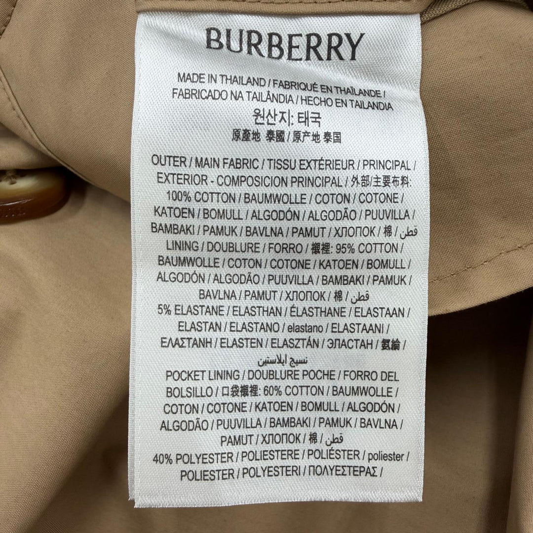 Pristine BURBERRY trench coat Lined with Nova Check Pattern, with hood 36